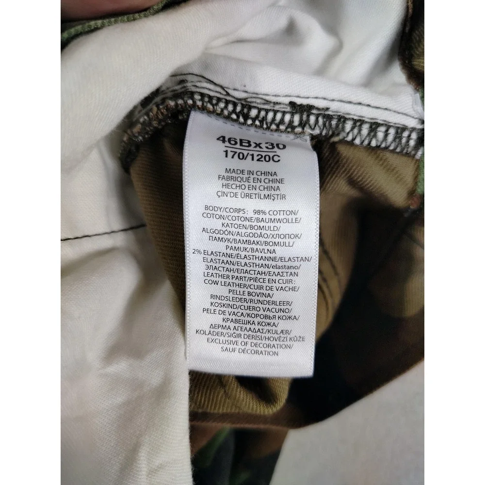 Polo Ralph Lauren Hampton Relaxed Straight Jeans Mens 46x30 Camo Stretch Denim